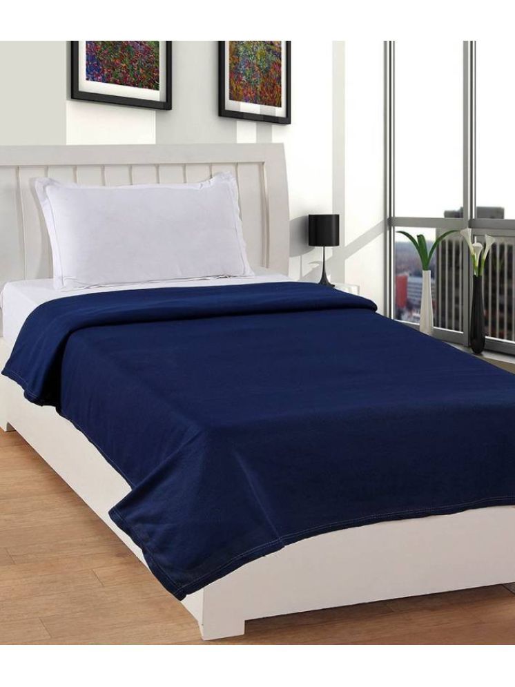     			FuzzyNest Microfiber Abstract Printed Single Bed Blanket ( 213 cm x 150 cm ) - Blue ( Pack of 1 )