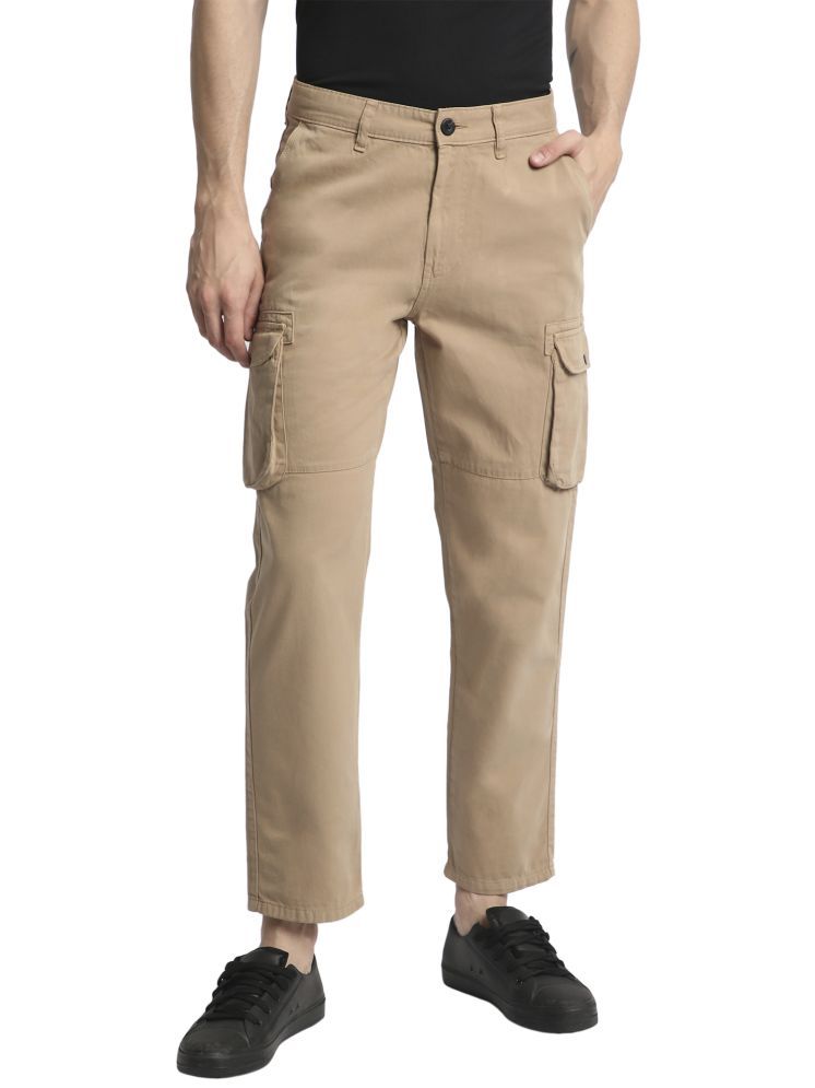     			IVOC Men Mid Rise Pure Cotton Cargo Trousers