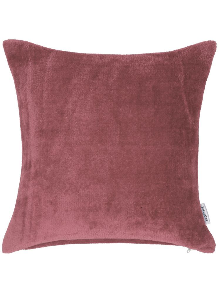     			Klotthe Set of 1 Woollen Solid Square Cushion Cover (40X40)cm - Purple