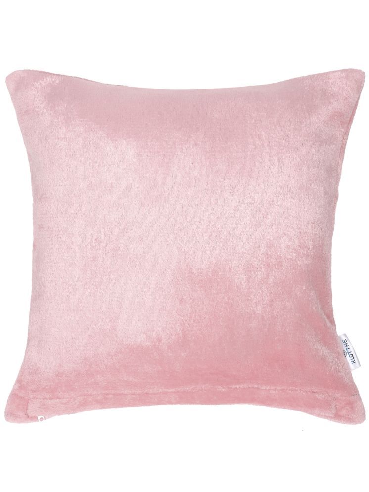     			Klotthe Set of 1 Woollen Solid Square Cushion Cover (40X40)cm - Pink