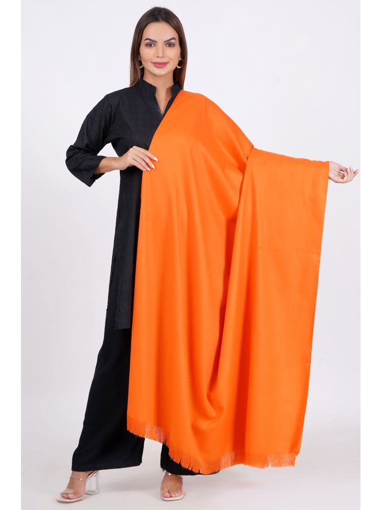     			Sprha Orange Solid Shawl - ( Pack of 1 )