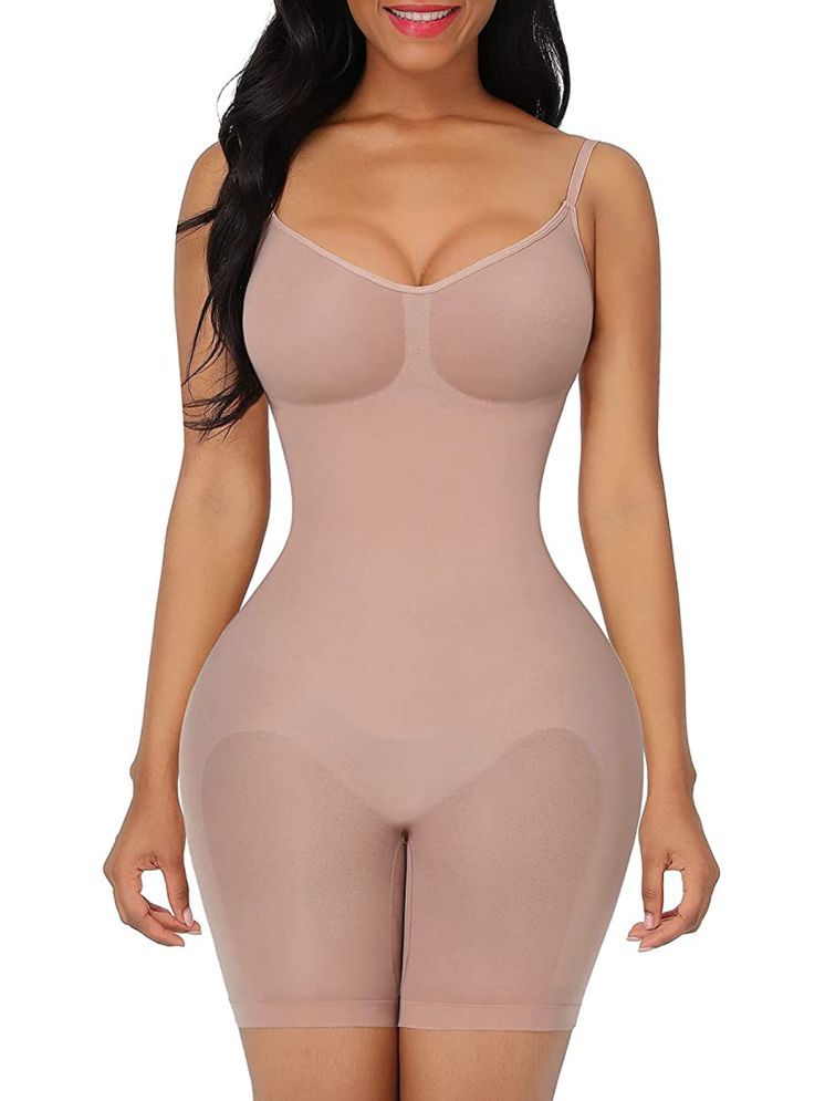     			TESMEZY Pack of 1 Polyester Women's BodySuite ( Beige )