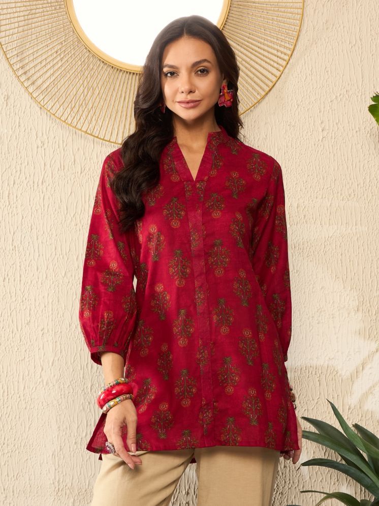     			Vaamsi Maroon Cotton Blend Women's Tunic ( Pack of 1 )