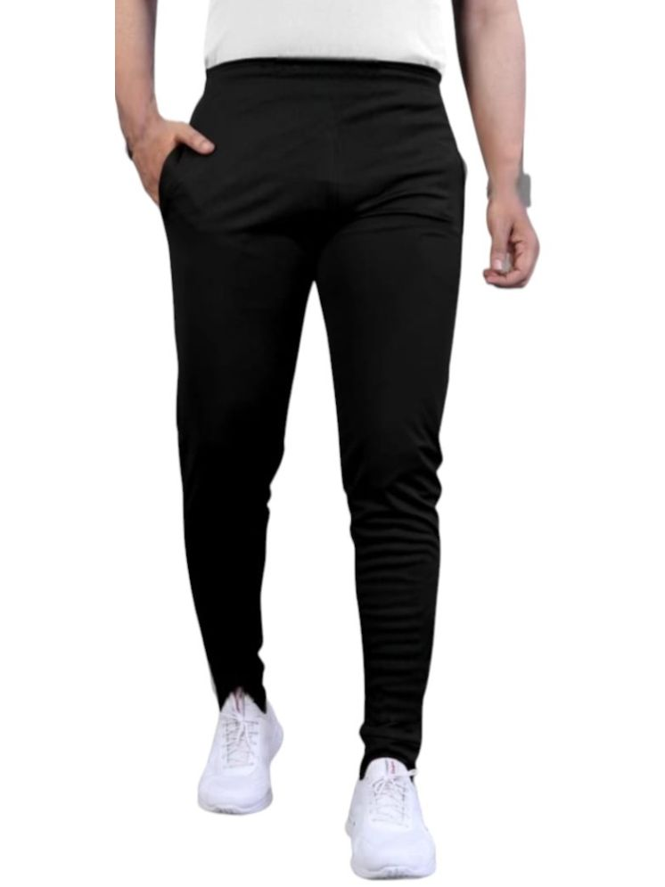     			montak Black Lycra Men's Sports Trackpants ( Pack of 1 )