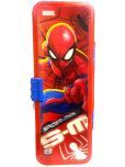 Mannat 3D View Spiderman Printed Charater Double Layer Plastic Pencil Box with 1pcs Pencil,Eraser and Scale for Kids,Boys,Girls(Spiderman in 3D,Pack of 1,Multicolor)