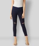 Miss Chase - Navy Blue Denim Women's Jeggings ( Pack of 1 )