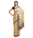 Shaily Retails Beige satin Saree - Single