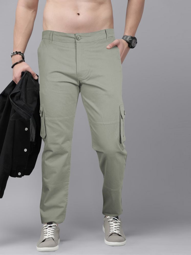     			JB JUST BLACK Regular Flat Men's Cargos - Green ( Pack of 1 )