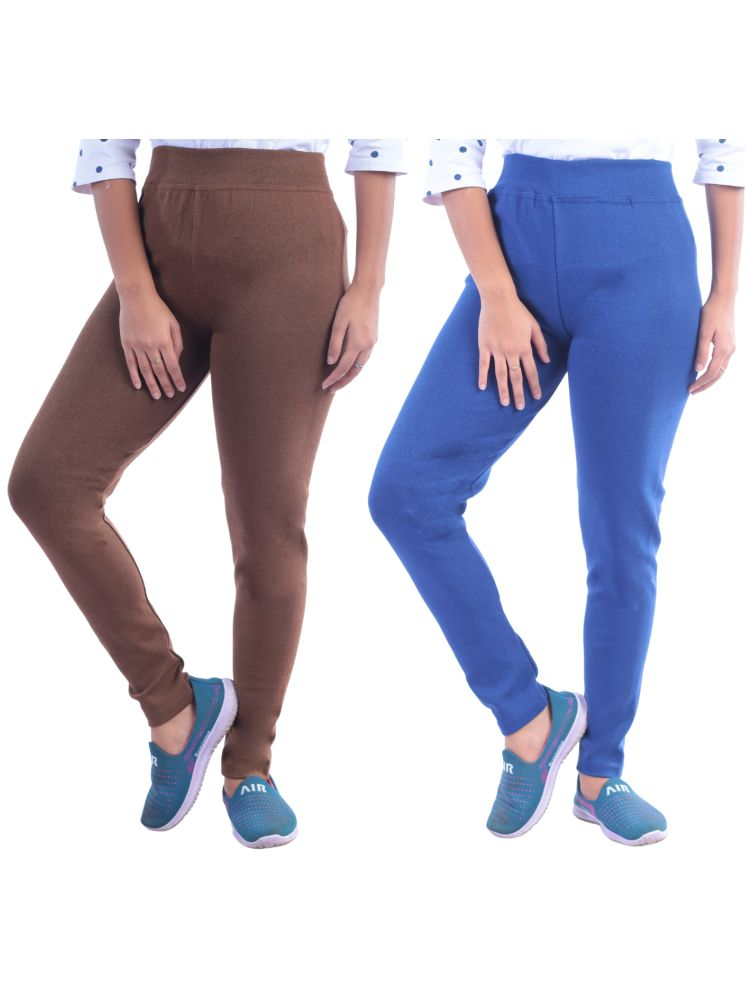     			KARARO JEGGINGS - Cotton Blend Skinny Fit InkBlue Women's Jeggings ( Pack of 2 )