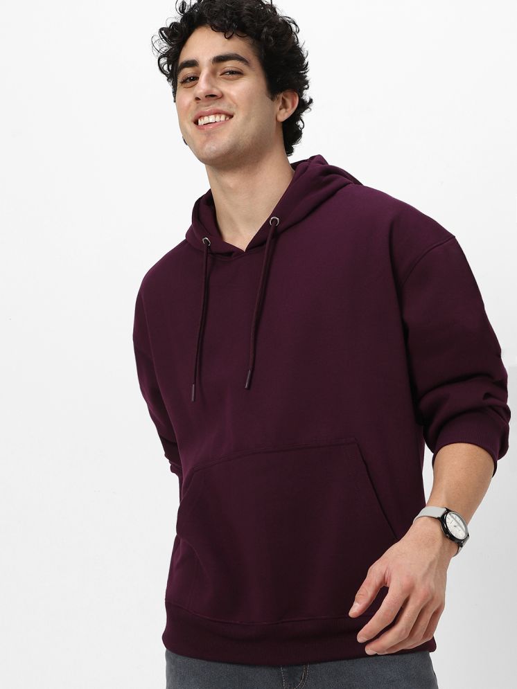     			Urbano Fashion Cotton Blend High Neck Men's Sweatshirt - Purple ( Pack of 1 )