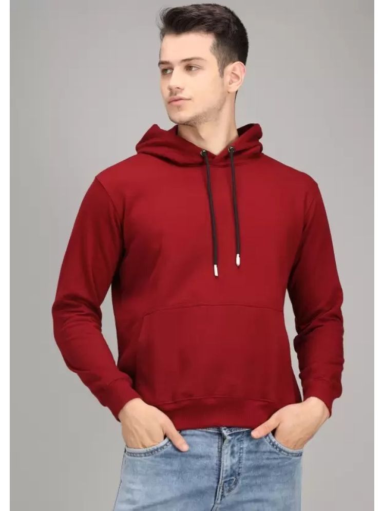     			Comio Cotton Blend Hooded Men's Sweatshirt - Maroon ( Pack of 1 )