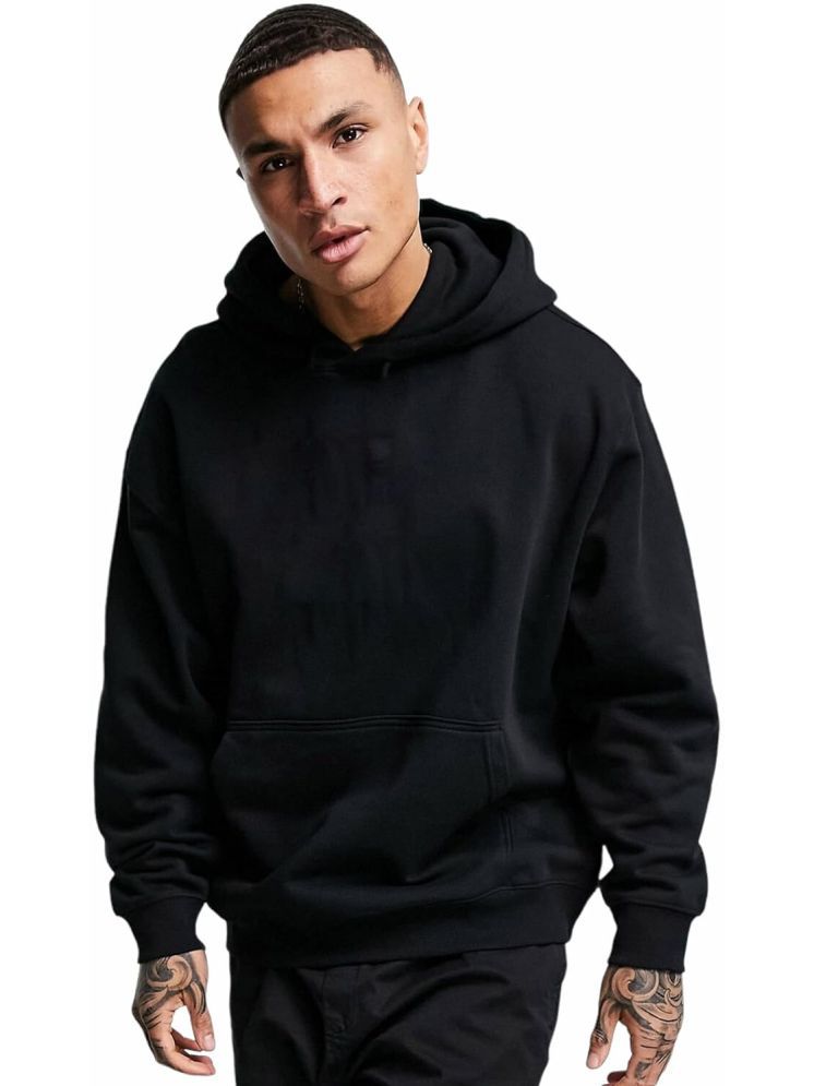     			Comio Cotton Blend Hooded Men's Sweatshirt - Black ( Pack of 1 )