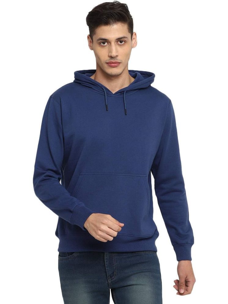     			Comio Cotton Blend Hooded Men's Sweatshirt - Blue ( Pack of 1 )