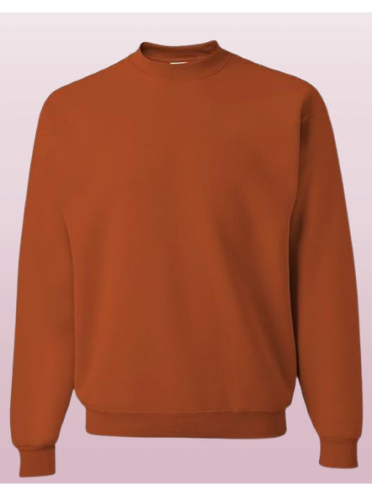     			ELBATROSS Fleece Round Neck Men's Sweatshirt - Rust ( Pack of 1 )