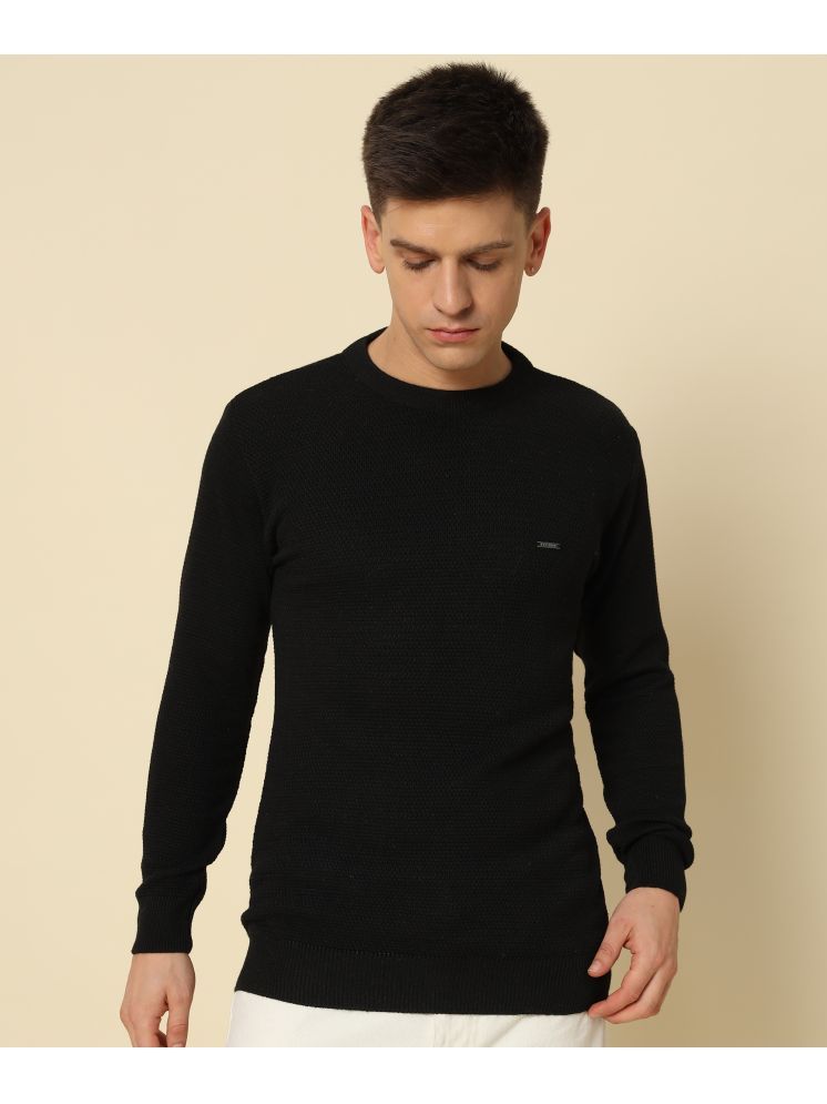     			HELL BOUND Woollen Round Neck Men's Full Sleeves Pullover Sweater - Black ( Pack of 1 )