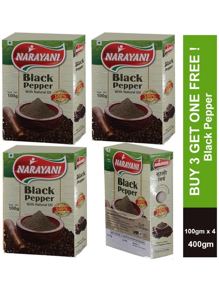     			Narayani Spices 100 gm Black Pepper Powder ( Pack of 4 )