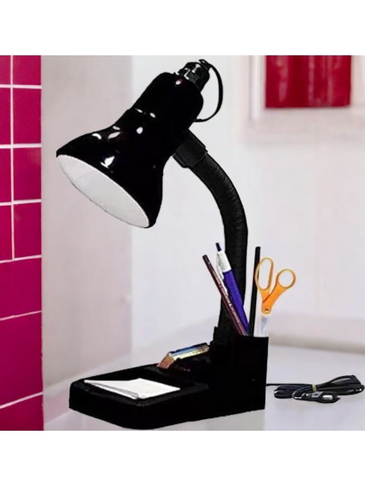     			SPARKWORLD Black Study Table Lamp ( Pack of 1 )