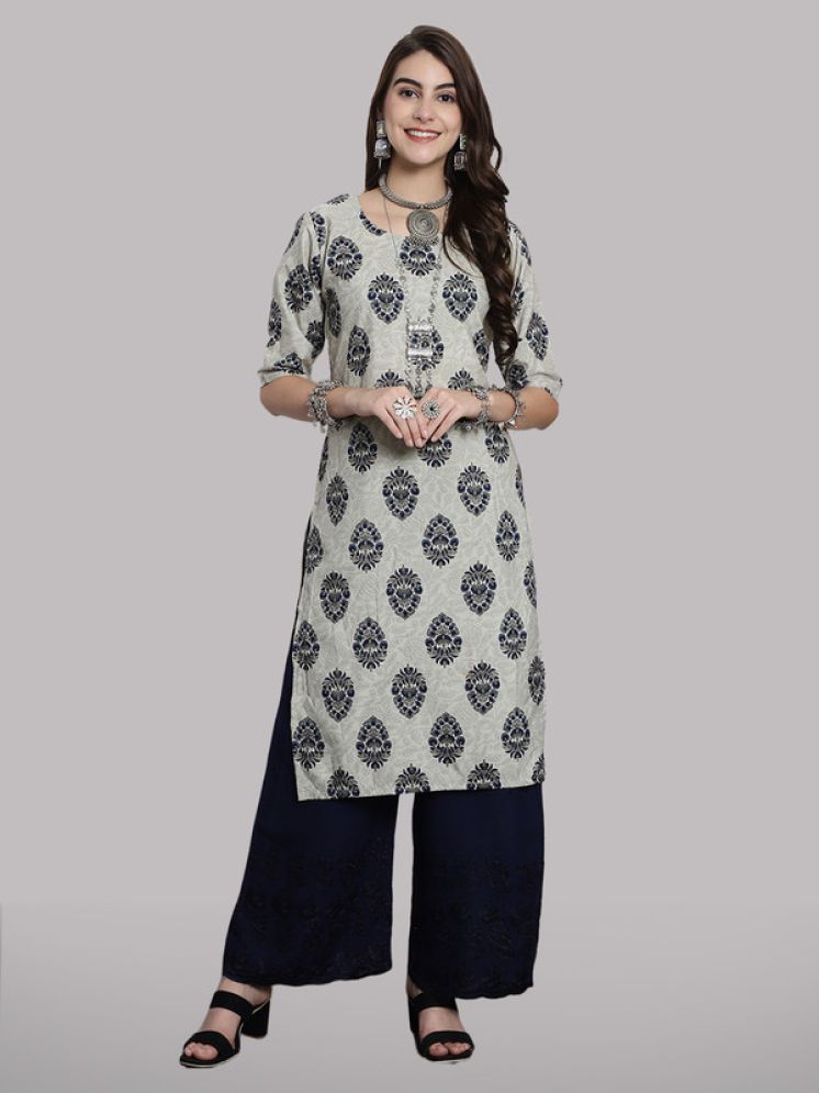     			1 Stop Fashion Pack of 1 Crepe Printed Straight Women's Kurti - ( Olive )