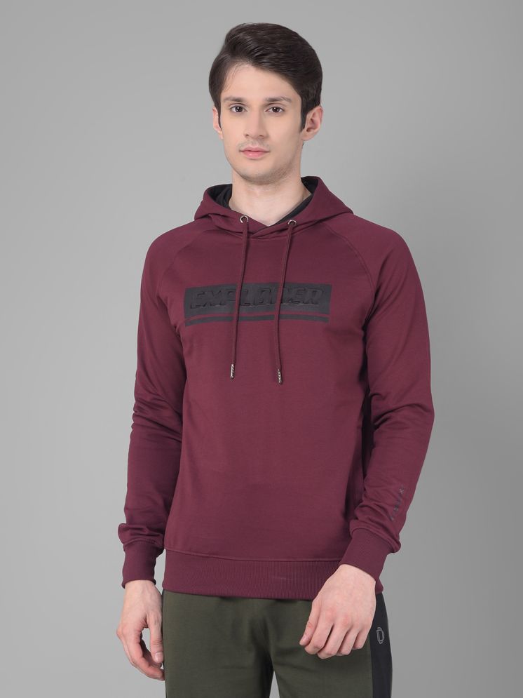     			Force NXT Cotton Hooded Men's Sweatshirt - Maroon ( Pack of 1 )