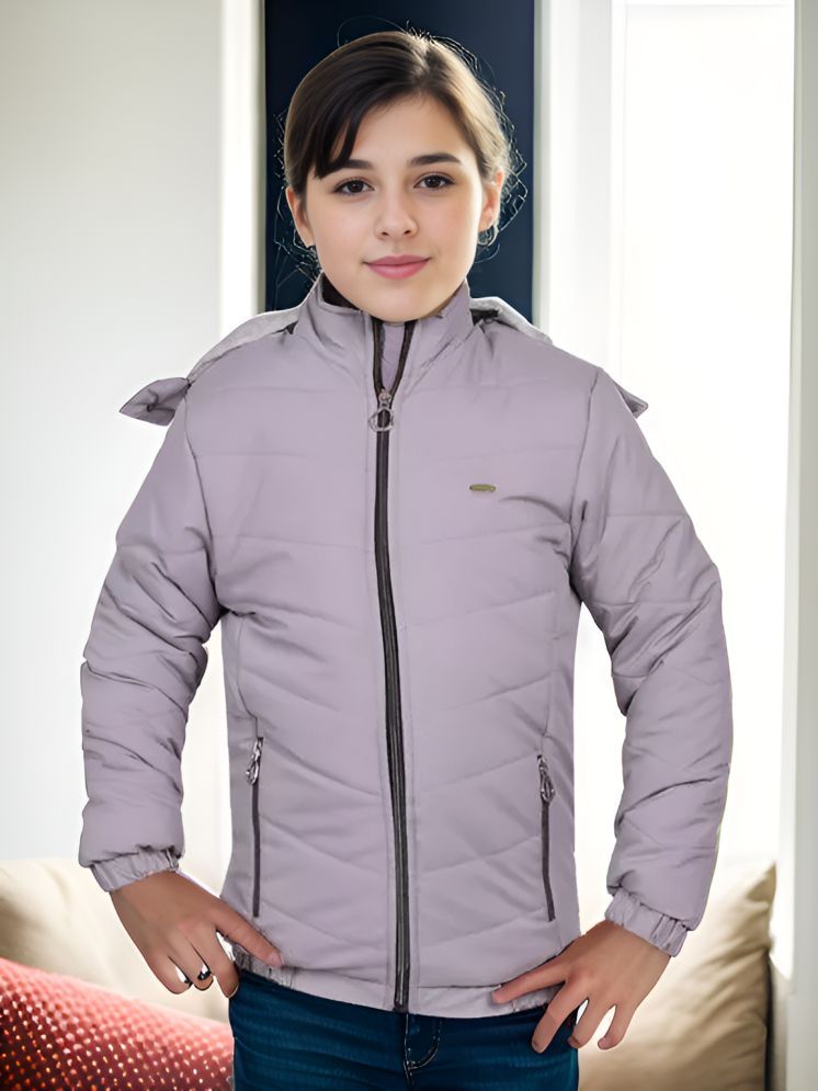     			PPTHEFASHIONHUB Girls Polyester Quilted & Bomber For ( Pack of 1 , Grey )