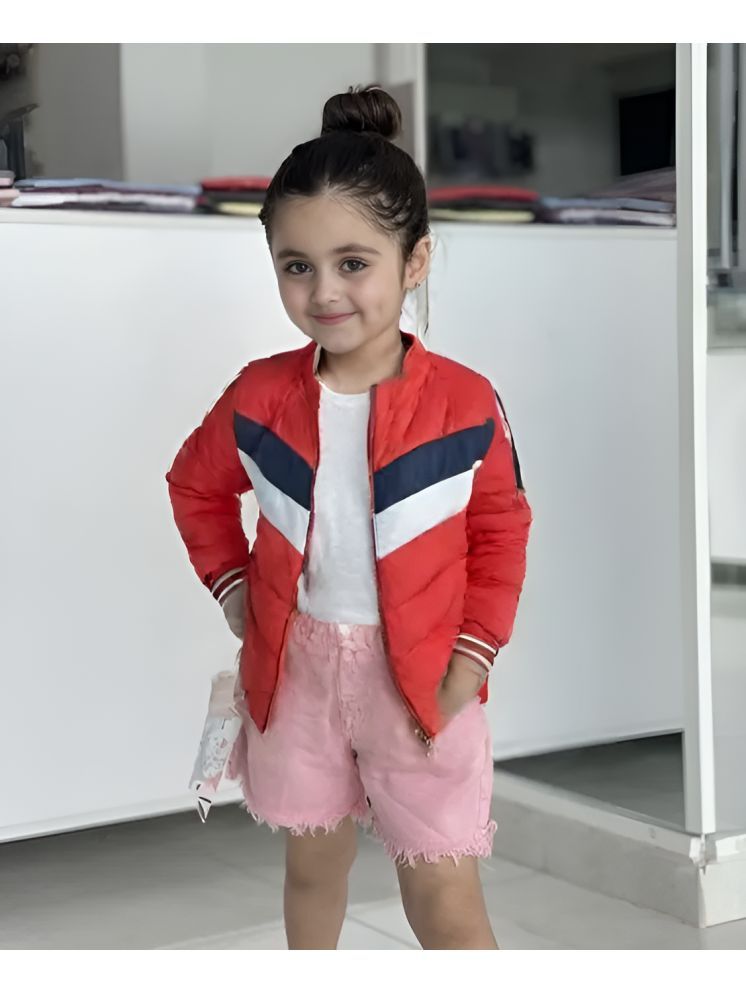     			PPTHEFASHIONHUB Girls Polyester Quilted & Bomber For ( Pack of 1 , Red )