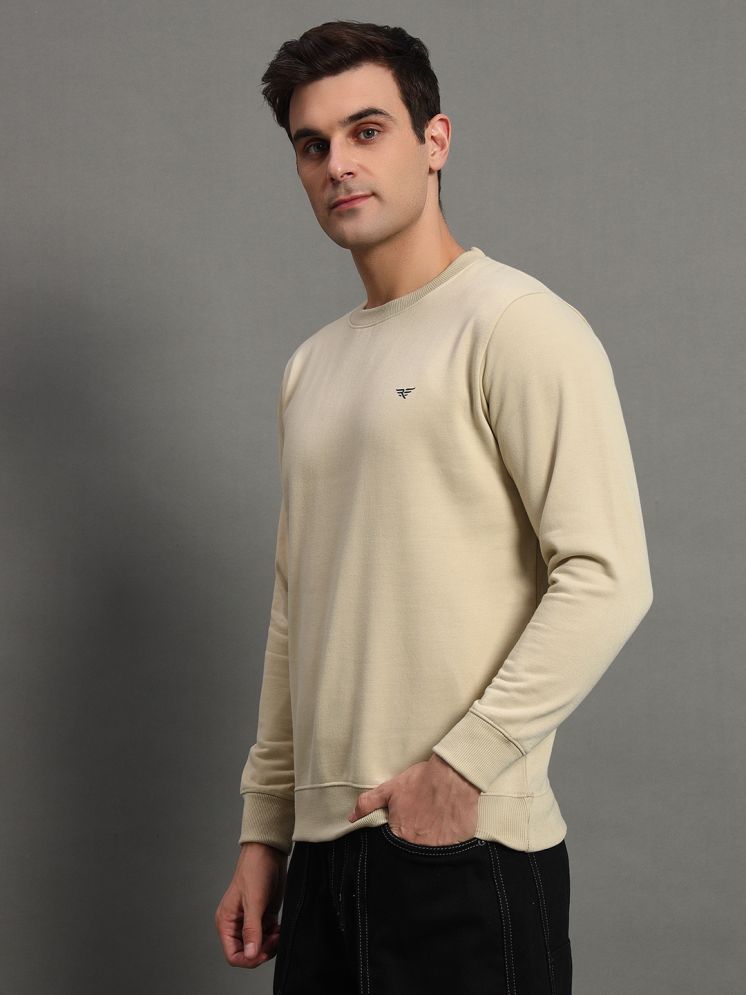     			Riss Cotton Blend Round Neck Men's Sweatshirt - Beige ( Pack of 1 )