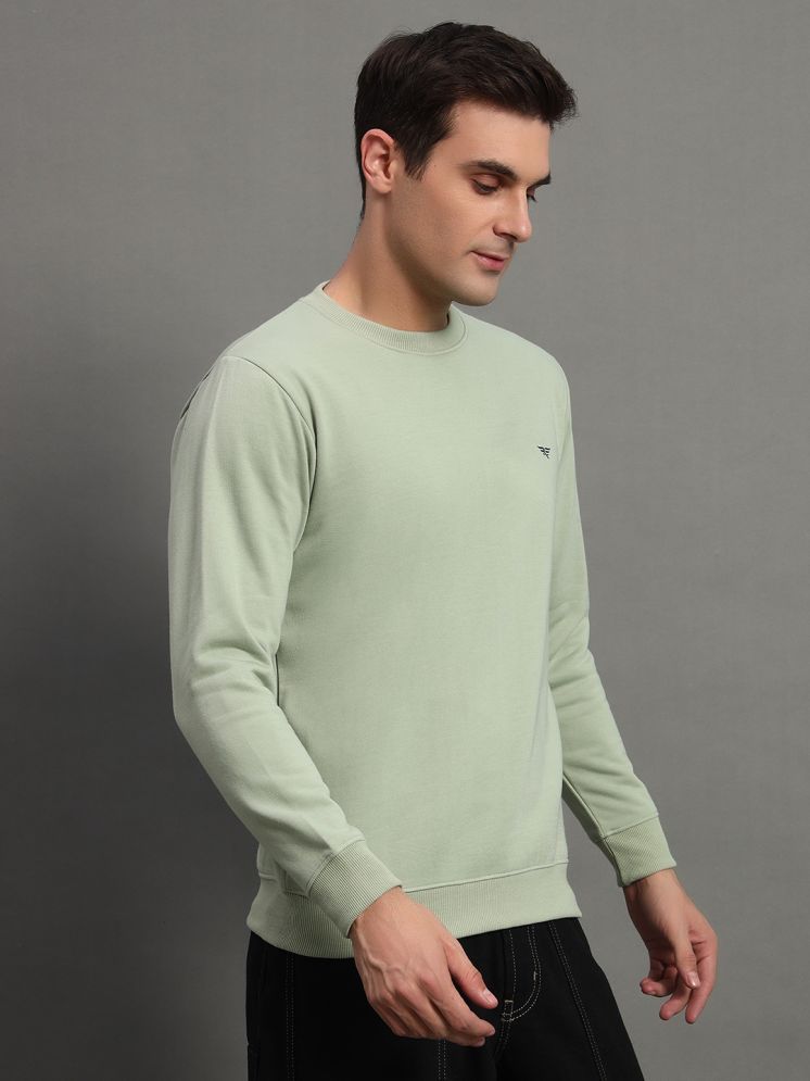     			Riss Cotton Blend Round Neck Men's Sweatshirt - Sea Green ( Pack of 1 )