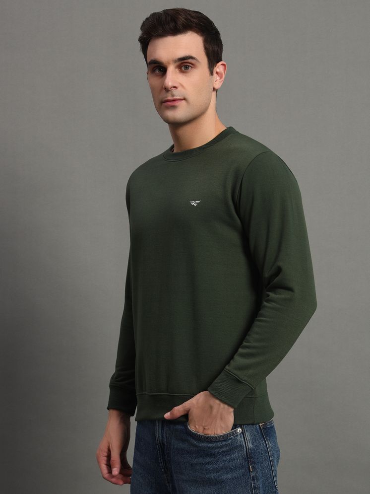     			Riss Cotton Blend Round Neck Men's Sweatshirt - Green ( Pack of 1 )