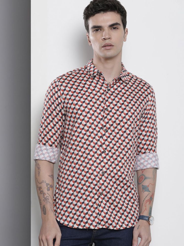     			The Indian Garage Co Men Slim Fit Opaque Printed Casual Shirt