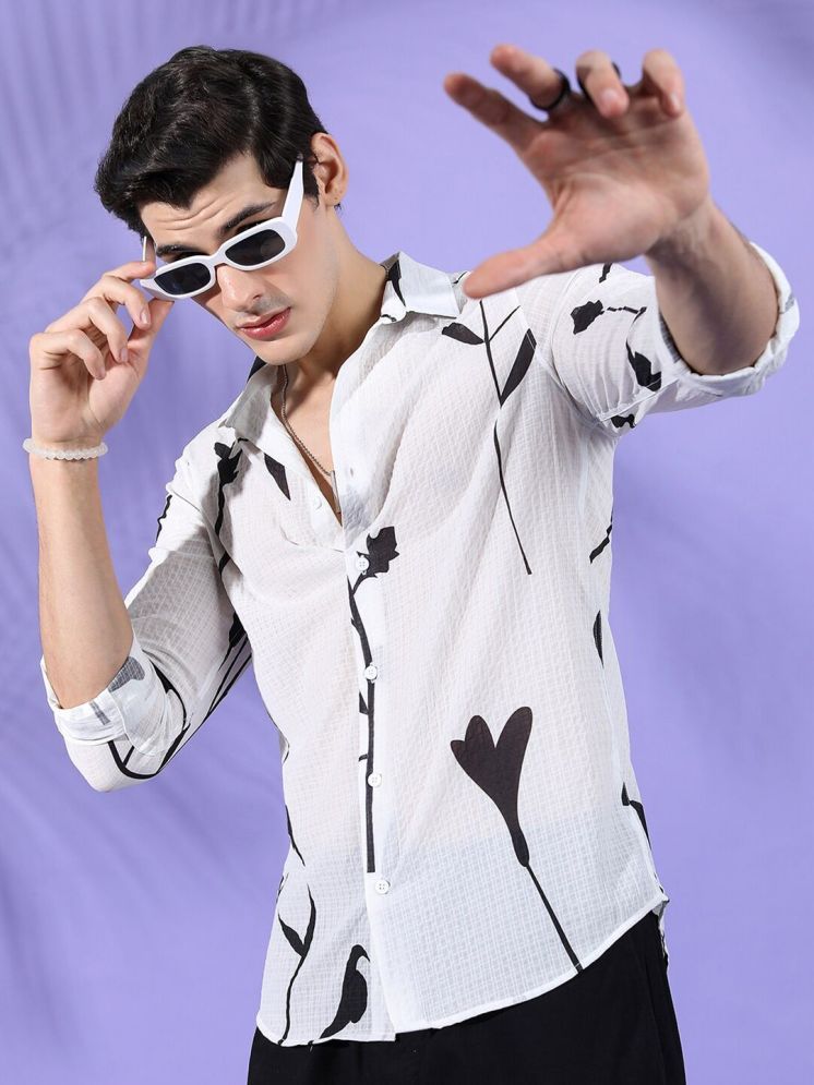     			The Indian Garage Co Slim Fit Abstract Printed Casual Shirt