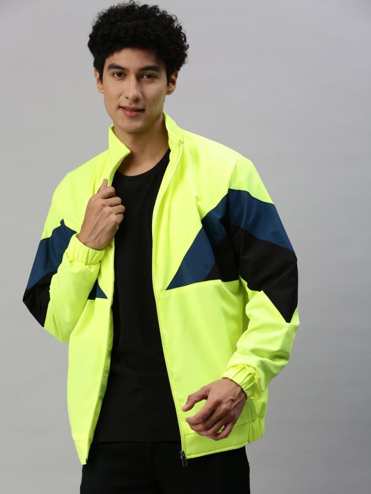     			VOXATI Polyester Men's Quilted & Bomber Jacket - Lime Green ( Pack of 1 )