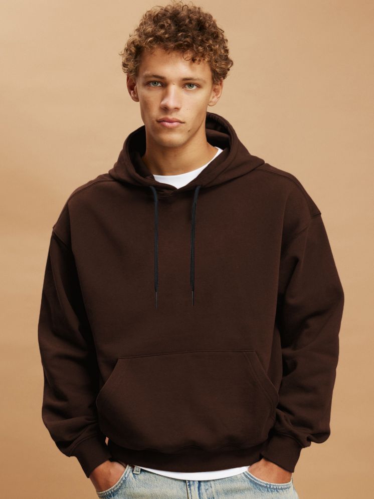     			clafoutis Fleece Hooded Men's Sweatshirt - Brown ( Pack of 1 )