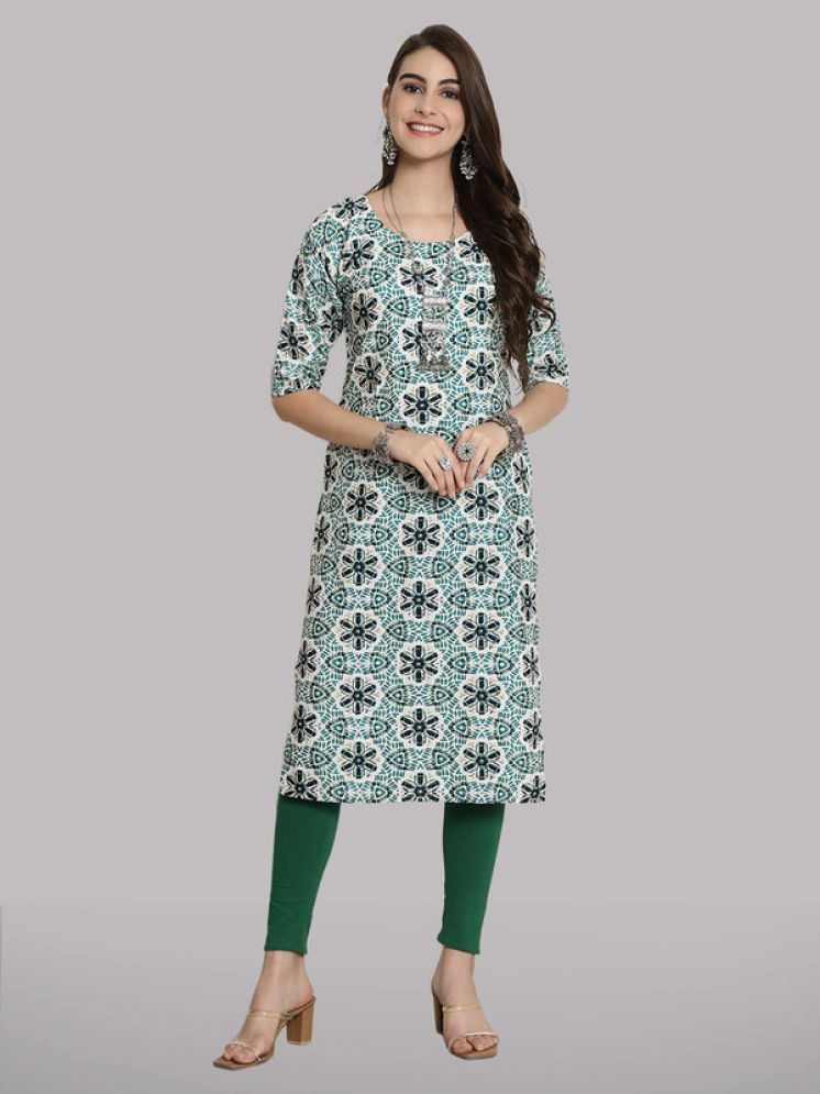     			1 Stop Fashion Pack of 1 Crepe Printed Straight Women's Kurti - ( Sea Green )