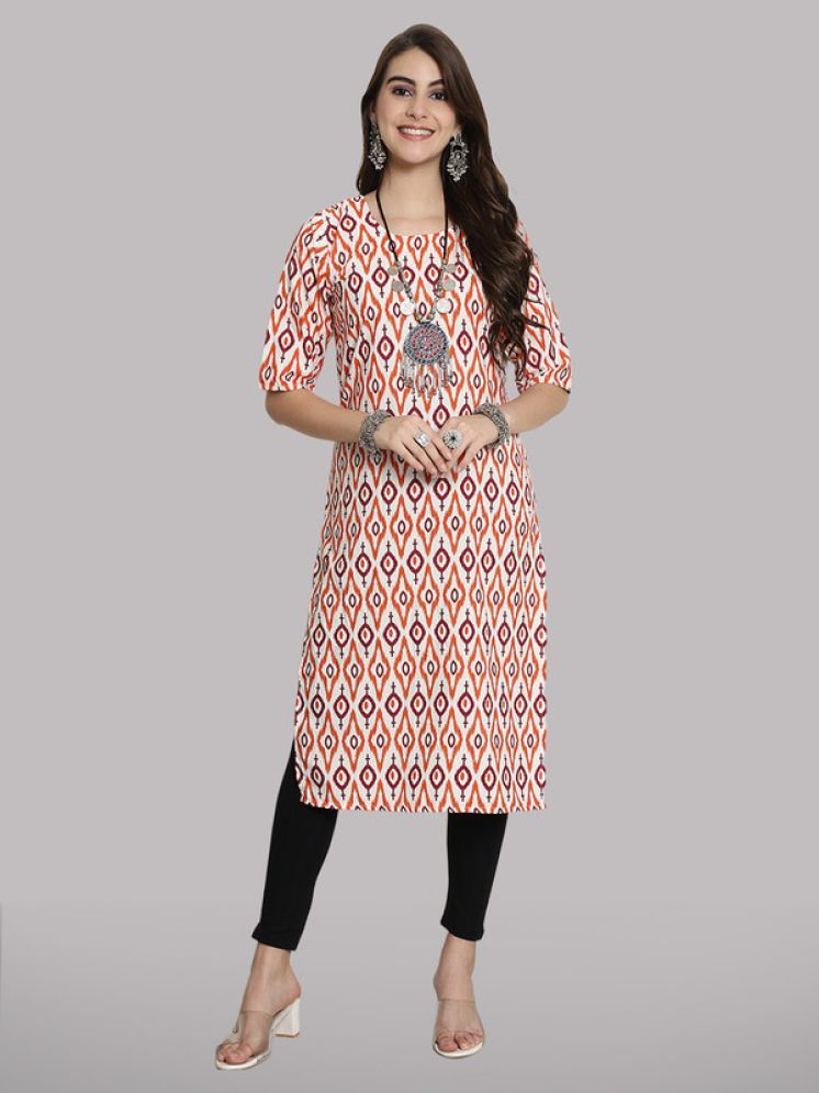     			1 Stop Fashion Pack of 1 Crepe Printed Straight Women's Kurti - ( Multicolor9 )