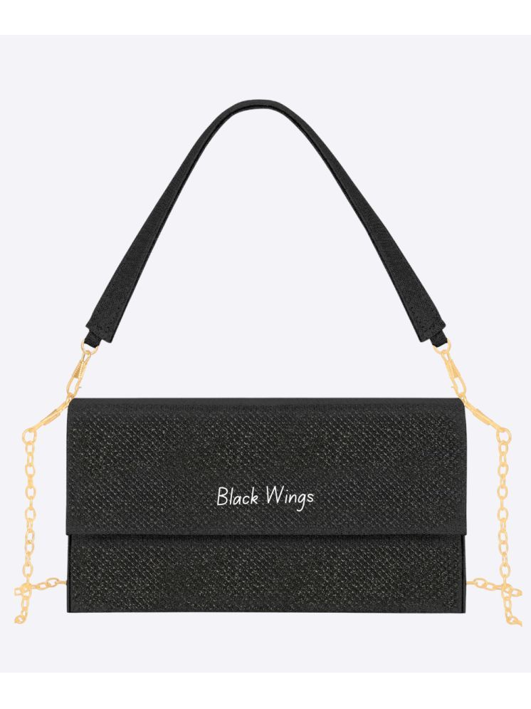     			BLACK WINGS Sling Bag PU Set of 1 ( Black )