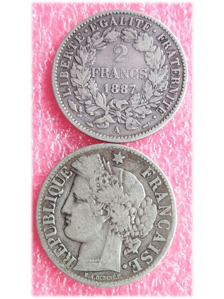     			FRANCE - 2 Francs 1870-1895 Coin Silver (.835) • 10 g • ⌀ 27 mm