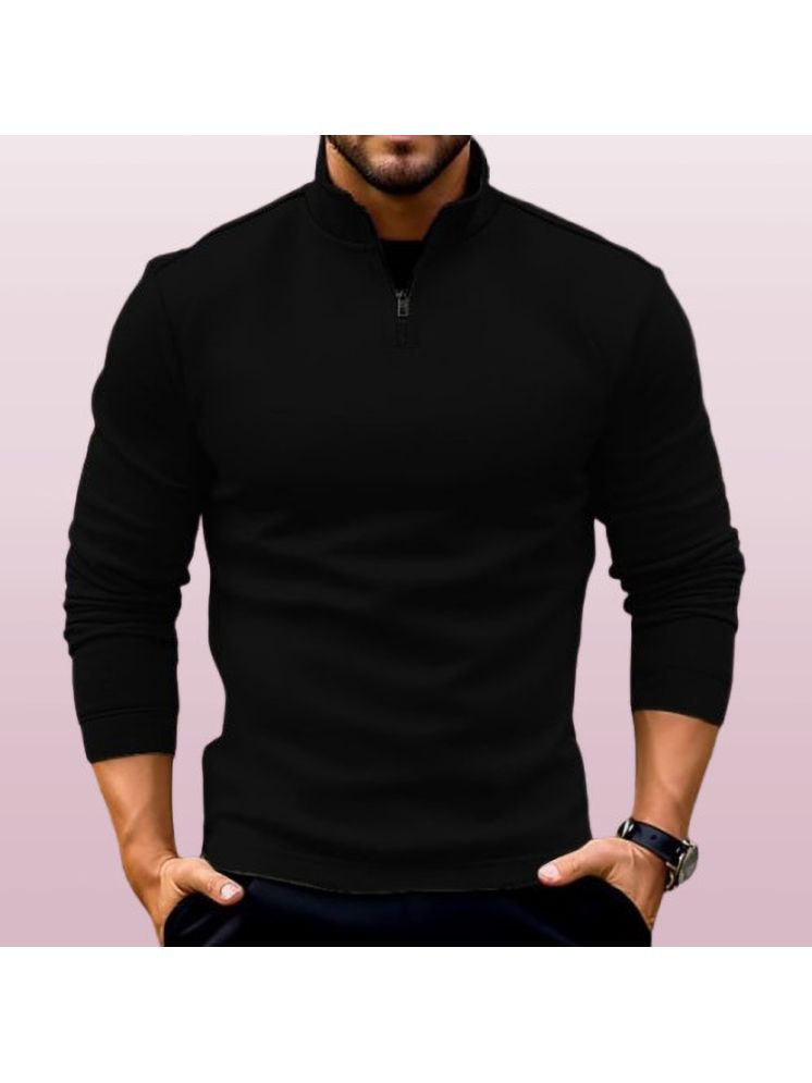     			Lecowar Fleece High Neck Men's Sweatshirt - Black ( Pack of 1 )