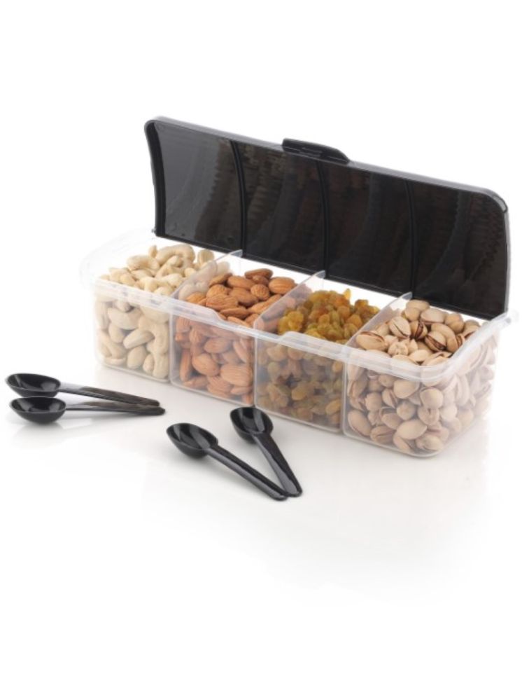     			Metrolife Kitchen Organizer Plastic Black Multi-Purpose Container ( Set of 1 )