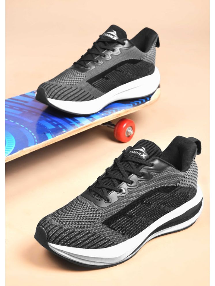     			TurnX Rocket_Black Black Men's Sports Running Shoes