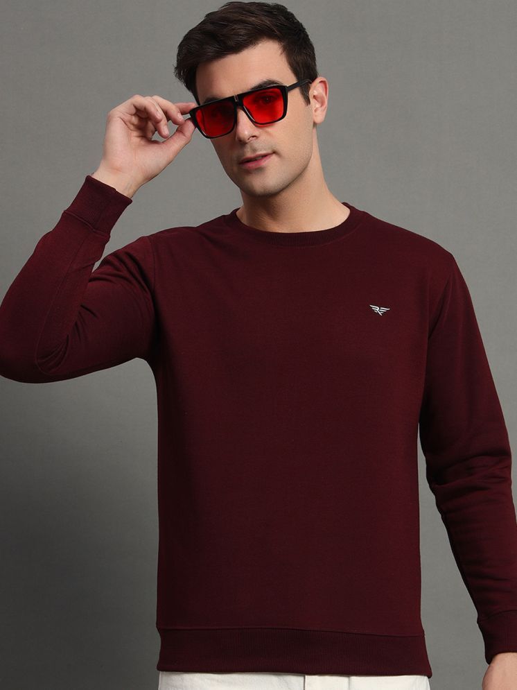     			XYRIS Cotton Blend Round Neck Men's Sweatshirt - Wine ( Pack of 1 )