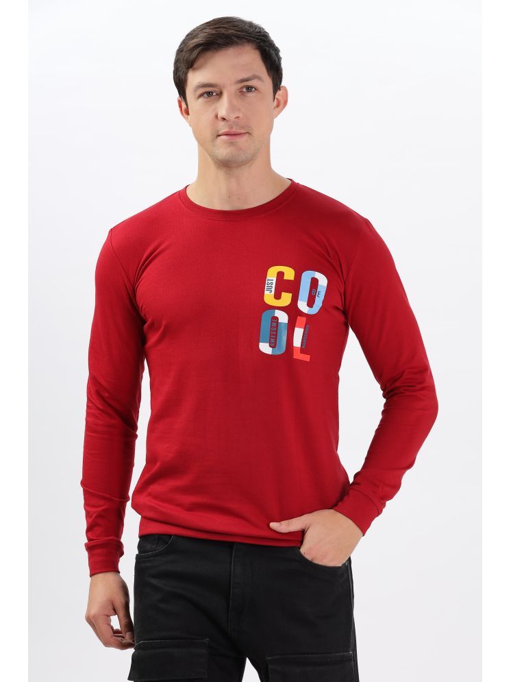     			COLOR HUNT Cotton Blend Round Neck Men's Sweatshirt - Red ( Pack of 1 )