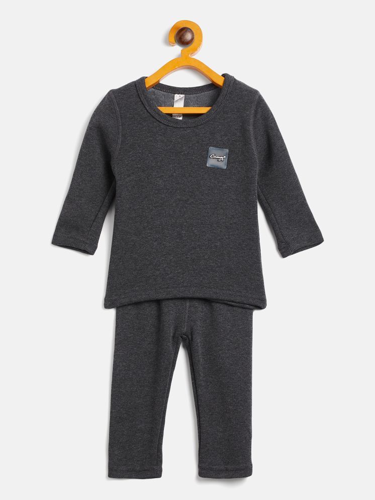     			Camey Pack of 1 Boys Cotton Blend Thermal Top & bottom Set ( Grey )