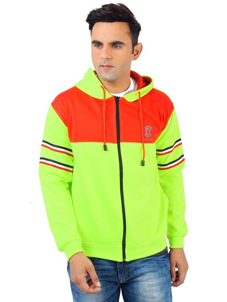     			Chanda Khuba Cotton Blend Hooded Men's Sweatshirt - Fluorescent Green ( Pack of 1 )