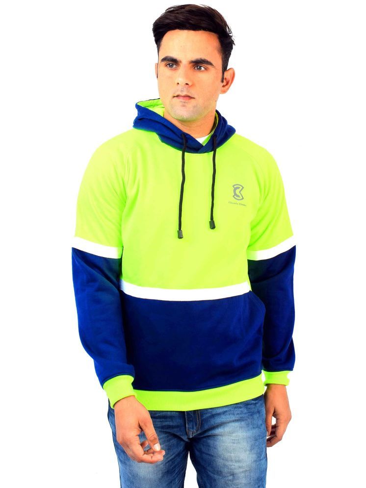     			Chanda Khuba Cotton Blend Hooded Men's Sweatshirt - Lime Green ( Pack of 1 )