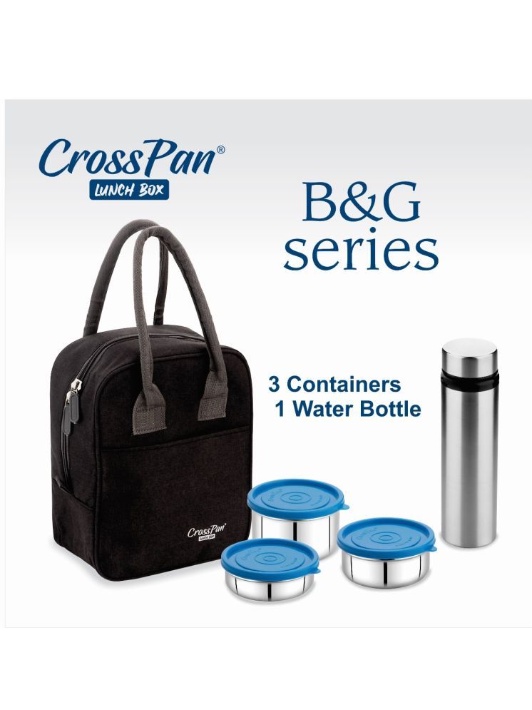     			CrossPan B&G Lunch Bag with SS Bottle Stainless Steel Lunch Box 3 - Container ( Pack of 1 )