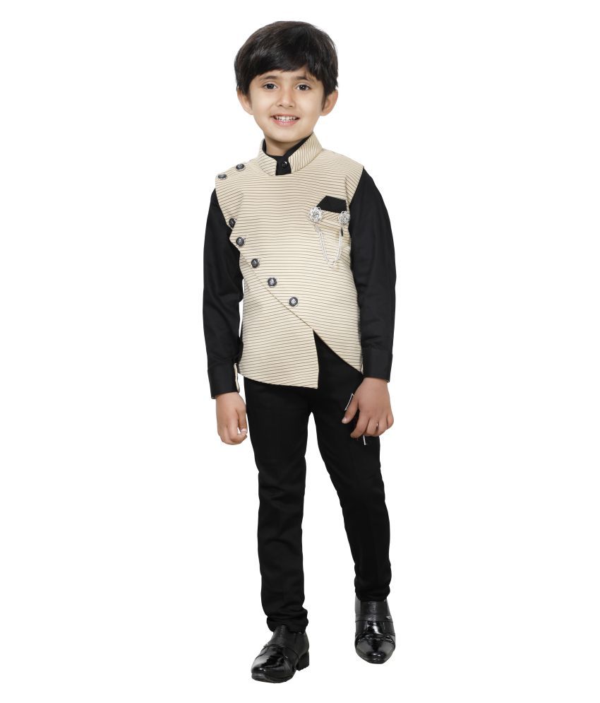     			DKG Fashion Pack of 1 Boys Cotton Blend Combos ( Beige )