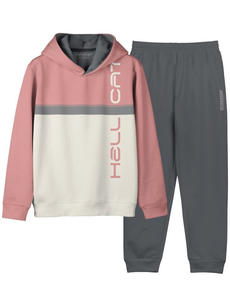     			HELLCAT Pack of 1 Girls Cotton Blend Sweatshirt With Pants ( Pink )