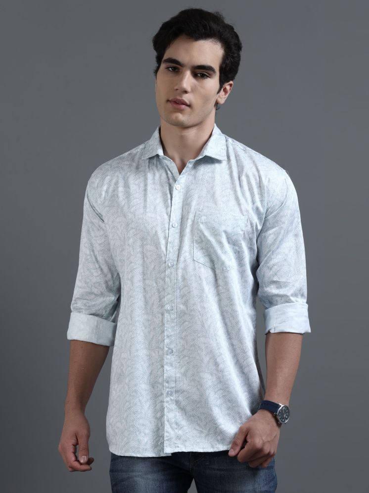     			HETIERS 100% Cotton Regular Fit Printed Full Sleeves Men's Casual Shirt - Off-White ( Pack of 1 )