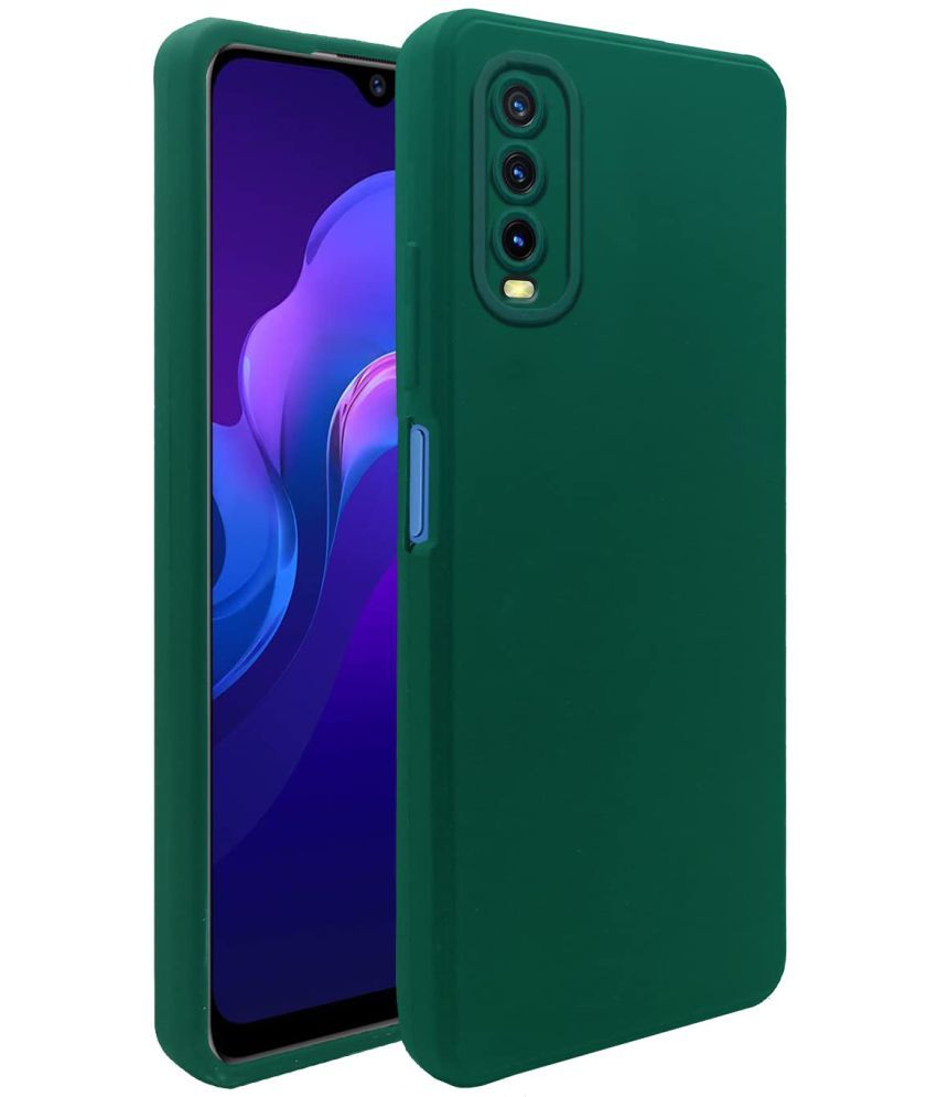     			Megha Star - Green Silicon Silicon Soft cases Compatible For Vivo Y12s ( Pack of 1 )