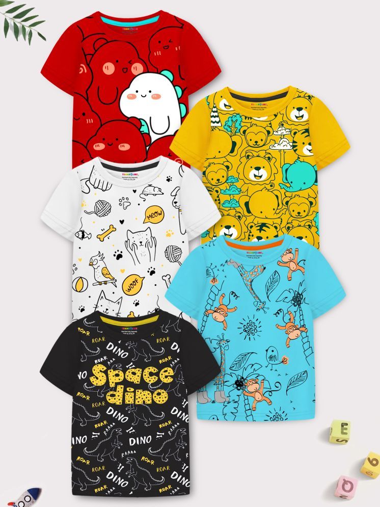     			Trampoline Pack of 5 Baby Boys Cotton Blend T-Shirt ( Multicolor )